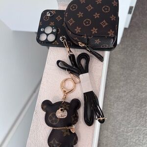 Brown and Black Designer Phone Case Set